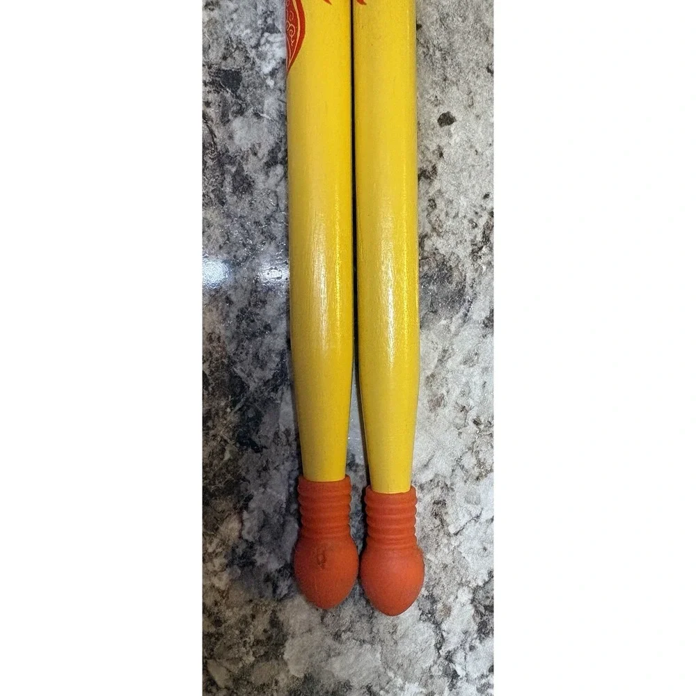 RockBand Yellow Wooden Drum Sticks OEM RARE Xbox 360 Playstation 3 Nintendo